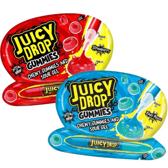 Bazooka Juicy Drop Gummies and Sour Gel (57g)