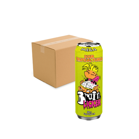 Brain Licker Sour Fizzy Candy Drink Tropical (500ml) case of 12