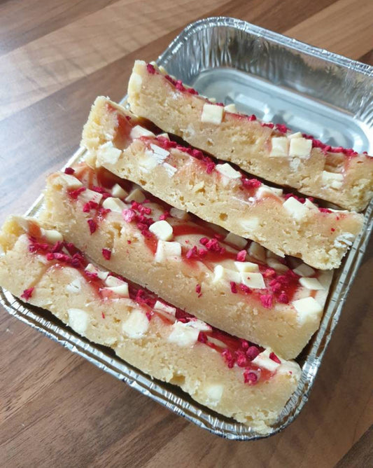 White Chocolate & Raspberry Blondies