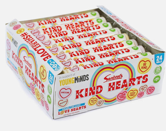 Swizzels Giant Love Hearts Pack of 24 Rolls