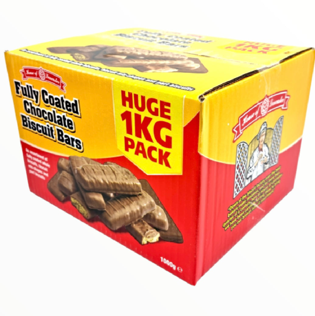 Fully Coated Chocolate Biscuit Bars 1kg Box