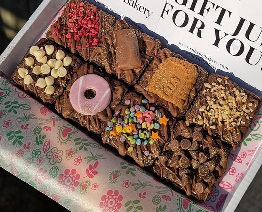 Letterbox brownie bite selection (8 pieces)