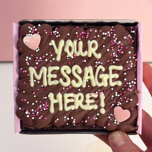 Mini Valentine's Brownie Slab