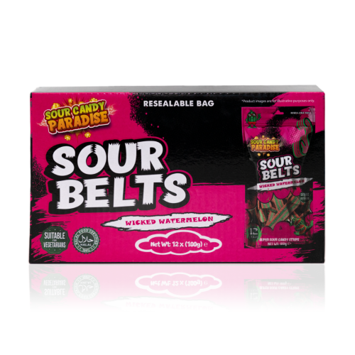 Sour Belts Wicked Watermelon 12x100g