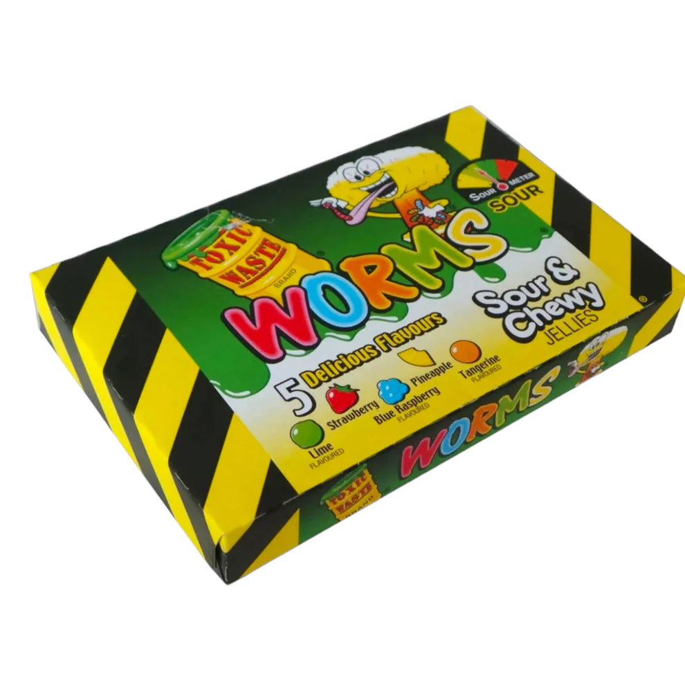 Sour, Chewy Fizzy Worms Box